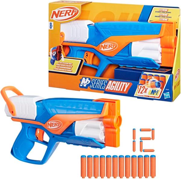 Image Pack Nerf N Series Agility Blaster - Barillet Rotatif et 12 Fléchettes Nerf N1