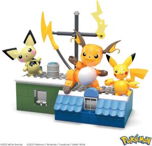 Image Coffret Pokémon MEGA HKT23 Évolution Pikachu, 3 Figurines Incluant Pichu, Pikachu Et Raichu