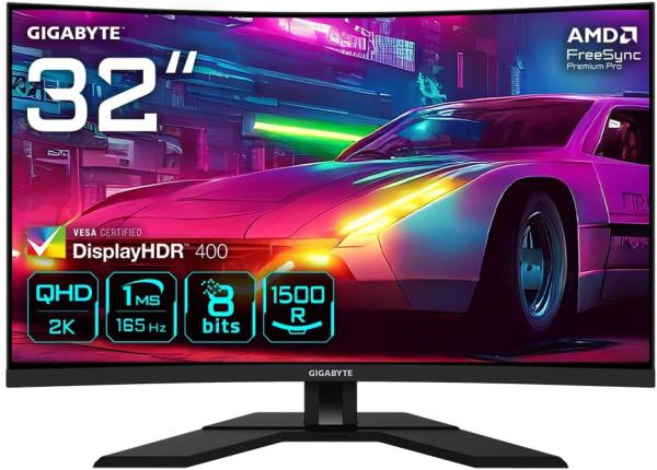 Image Ecran PC Gaming incurvé 31,5" QHD GIGABYTE M32QC Premium Pro, Display HDR400,