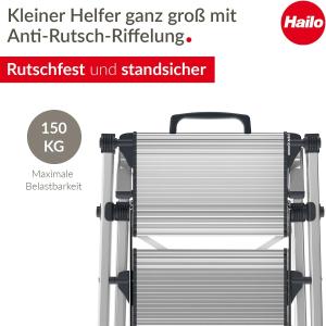Image Marchepied Pliant Hailo 4310-100 Mini Comfort Simple - Jusqu'à 150kg
